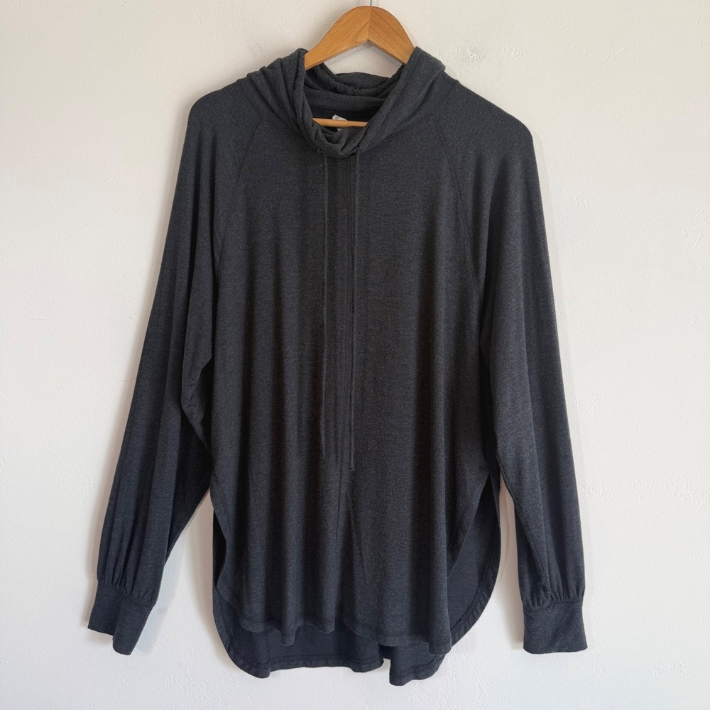 Daily Practice Anthropologie Hoodie Charcoal Gray Athleisure Cozy Loungewear L